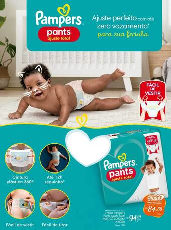Giassi Supermercados Fralda pampers pants ajuste total oferta