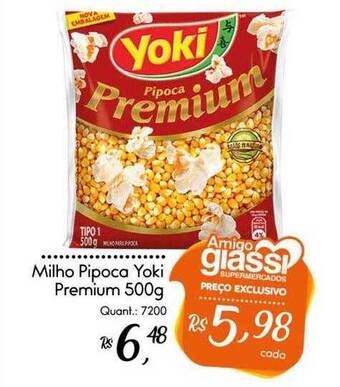 Giassi Supermercados Milho pipoca yoki premium oferta