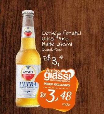 Giassi Supermercados Cerveja amstel ultra puro malte oferta