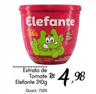 Giassi Supermercados Extrato de tomate elefante oferta