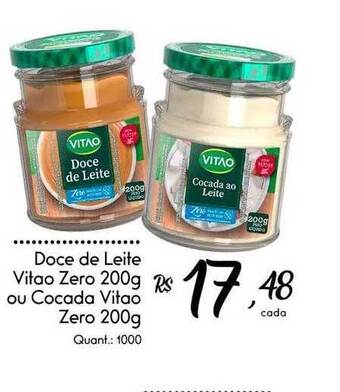 Giassi Supermercados Doce de leite vitao zero ou cocada vitao zero oferta