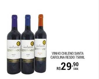 San Michel Supermercados Vinho chileno santa carolina resdo oferta