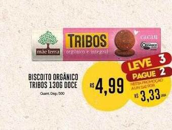 Bistek Supermercados Biscoito orgânico tribos doce leve 3 pague 2 oferta