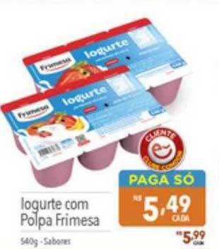 Supermercados Condor Iogurte com polpa frimesa oferta