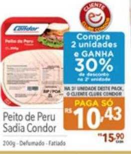 Supermercados Condor Peito de peru sadia condor oferta