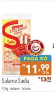 Supermercados Condor Salame sadia oferta