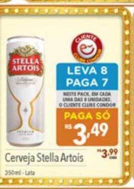 Supermercados Condor Cerveja stella artois oferta