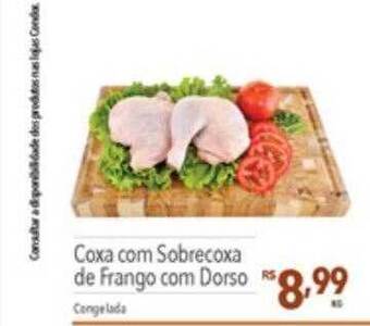 Supermercados Condor Coxa com sobrecoxa de frango com dorso oferta