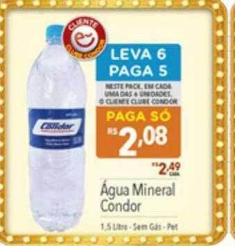 Supermercados Condor Água mineral condor oferta