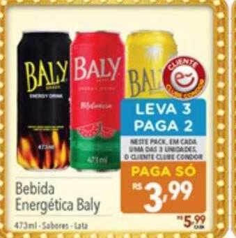 Supermercados Condor Bebida energética baly oferta