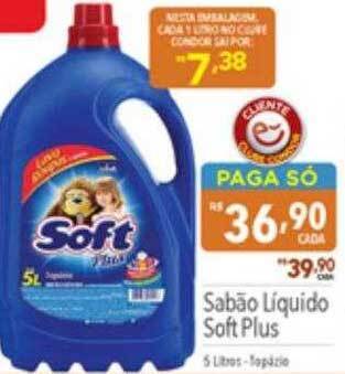 Supermercados Condor Sabão liquido soft plus oferta