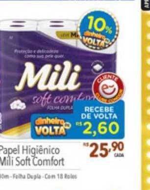 Supermercados Condor Papel higiênico mili soft comfort oferta