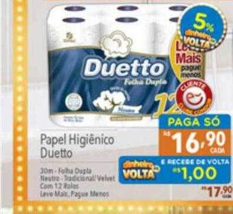 Supermercados Condor Papel higiênico duetto oferta