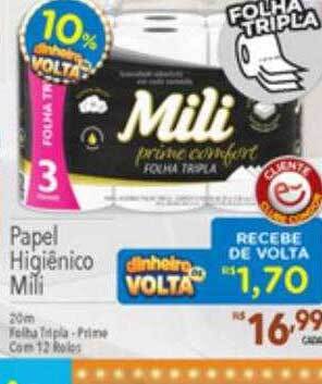 Supermercados Condor Papel higiênico mili oferta