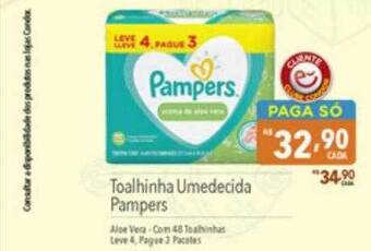 Supermercados Condor Toalhinha umedecida pampers oferta