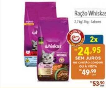 Supermercados Condor Ração whiskas oferta