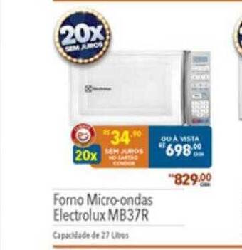 Supermercados Condor Forno micro-ondas electrolux mb37r oferta