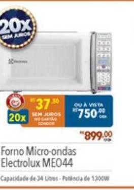 Supermercados Condor Forno micro-ondas electrolux meo44 oferta