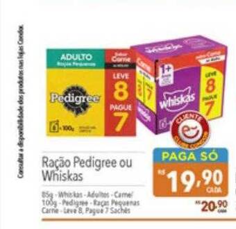 Supermercados Condor Ração pedigree ou whiskas oferta