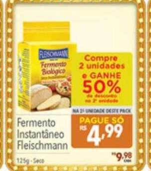 Fermento instantâneo fleischmann