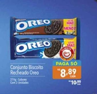 Conjunto biscoito recheado oreo