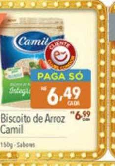 Supermercados Condor Biscoito de arroz camil oferta