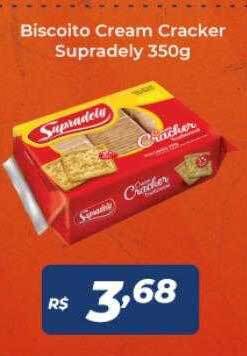 Biscoito cream cracker supradely