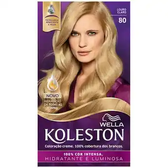 Kit tintura creme koleston - louro claro 80