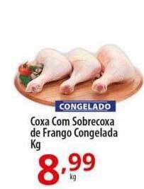 Akki Atacadista Coxa com sobrecoxa de frango congelada kg oferta