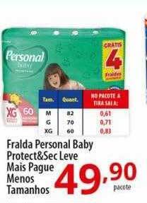 Akki Atacadista Fralda personal baby protect&sec oferta