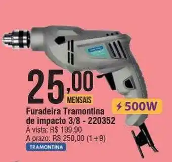 Furadeira tramontina de impacto 3 8