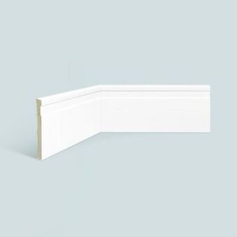Leroy Merlin Rodapé de poliestireno espaçofloor 10cm slim frisado branco 100mm x 10mm x 2200mm oferta