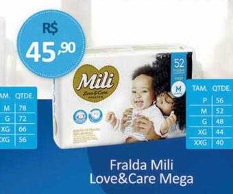 Drogarias Farmagnus Fralda mili love&care mega oferta