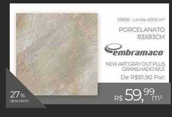 ABC da Construção Porcelanato 83x83cm embramaco oferta
