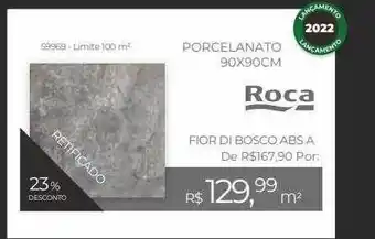 ABC da Construção Porcelanato 90x90 cm roca 23% desconto oferta