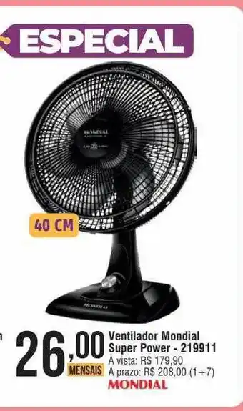 Berlanda Ventilador mondial super power 40cm oferta
