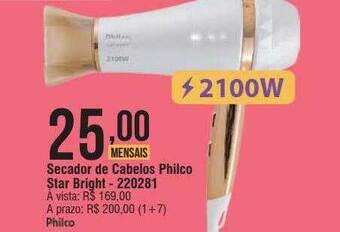 Secador de cabelos philco star bright