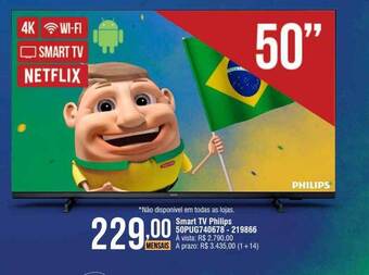 Smart tv philips 50pug740678