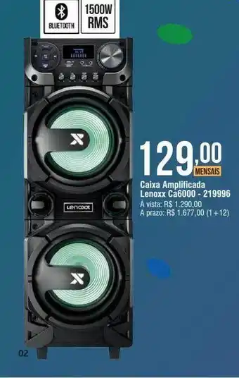 Caixa amplificada lenoxx ca6000