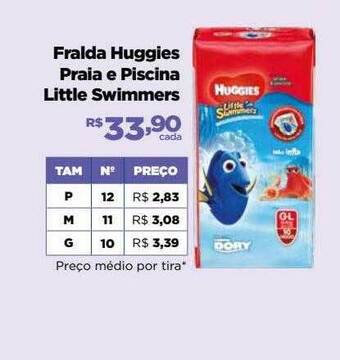 Fralda huggies praia e piscina little swimmers