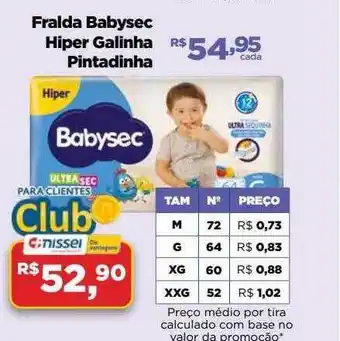 Farmácias Nissei Fralda babysec hiper galinha pintadinha oferta