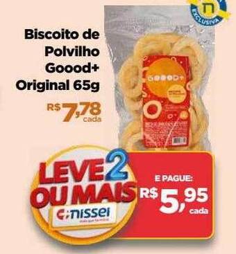 Farmácias Nissei Biscoito de polvilho goood+ original oferta