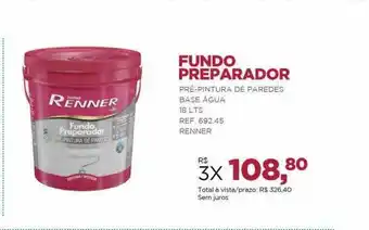 Fundo preparador pré-pintura de paredes base água renner