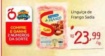 Nordestão Linguiça de frango sadia oferta