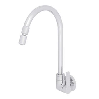 Torneira para parede de cozinha bica alta cromado gali docol