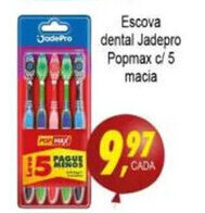 Escova Dental Jadepro Popmax c/5 macia