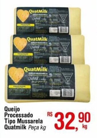Fort Atacadista Queijo Processado Tipo Mussarela Quatmilk 1kg oferta