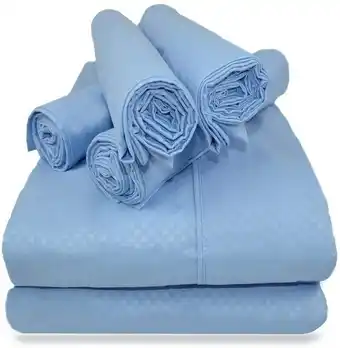 Carrefour Victoria valenti embossed sheet set com 4 capas de travesseiro, escovado duplo e ultra macio com bolsos profundos para colchã oferta