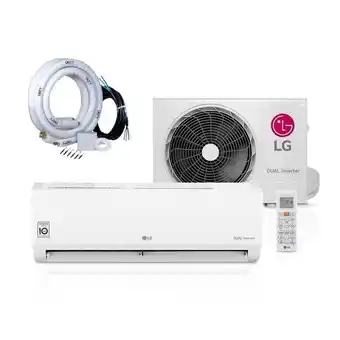 Carrefour Ar condicionado split hi wall inverter lg dual voice 12000 btu/h frio s4nq12ja31c com kit instalação okity 2 metros cb-0202fp oferta