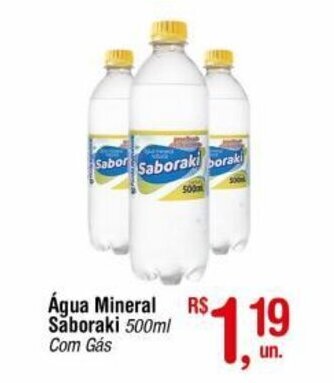 Fort Atacadista Agua Mineral Saboraki 500ml oferta